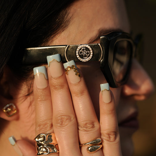Pastel Blue Minimal Luxe Press-On Nails ( 10 nails )
