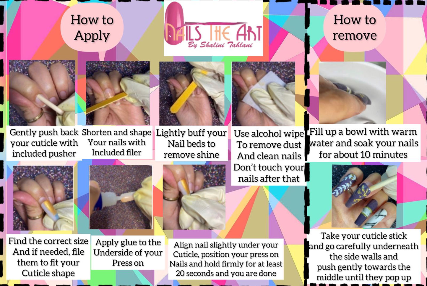 Midnight Swirl Nude Press - On Nails (Universal)