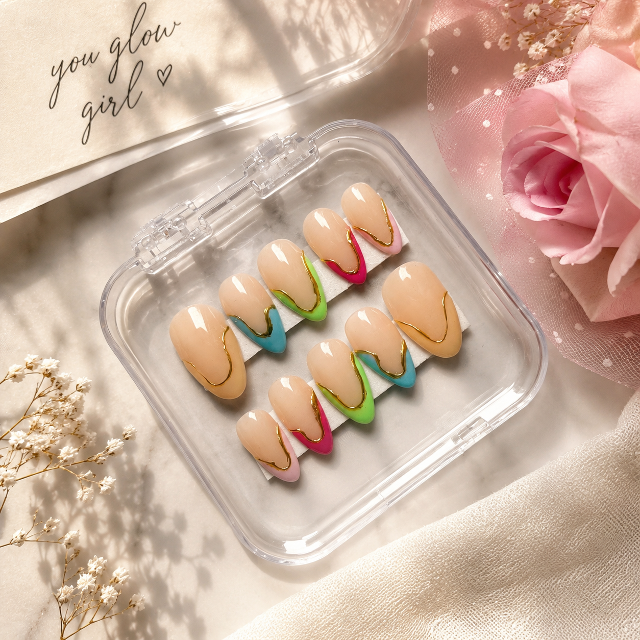 Candy Wave Press On Nails (10 nails)