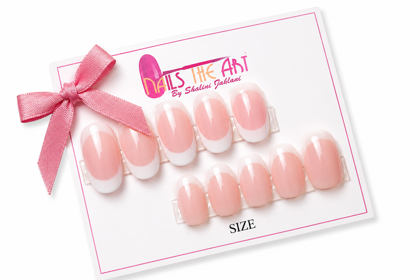 Classic Nude French Tip Press-On Nails – Glossy Salon Look (10 Nails)