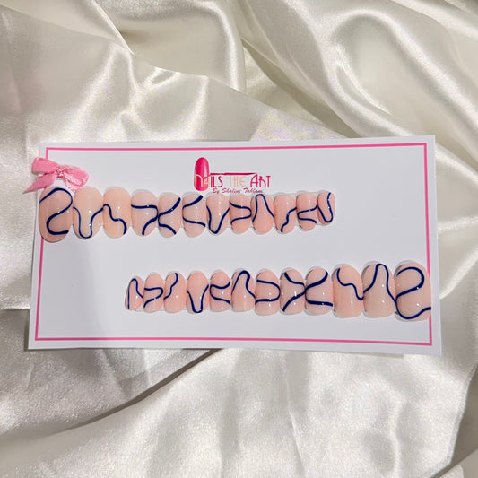 Midnight Swirl Nude Press - On Nails (Universal)