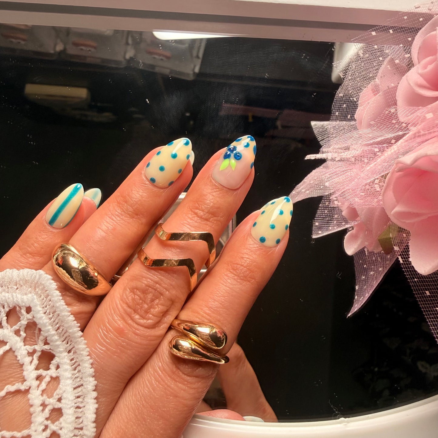 Berry Bliss Nail Set | Cute Pastel Press-On Nails | Handmade Aesthetic 3d Gel Nails (Universal)