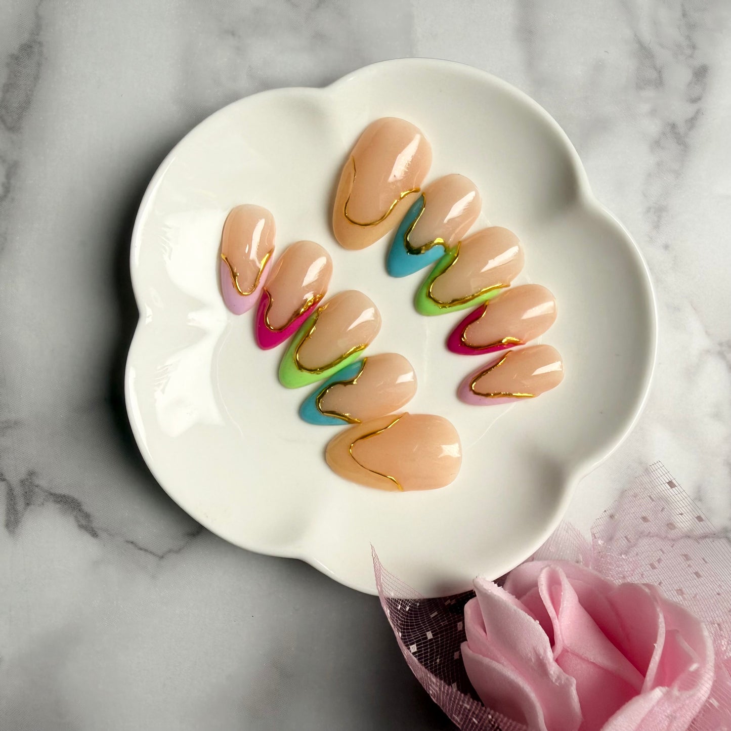 Candy Wave Press On Nails (10 nails)