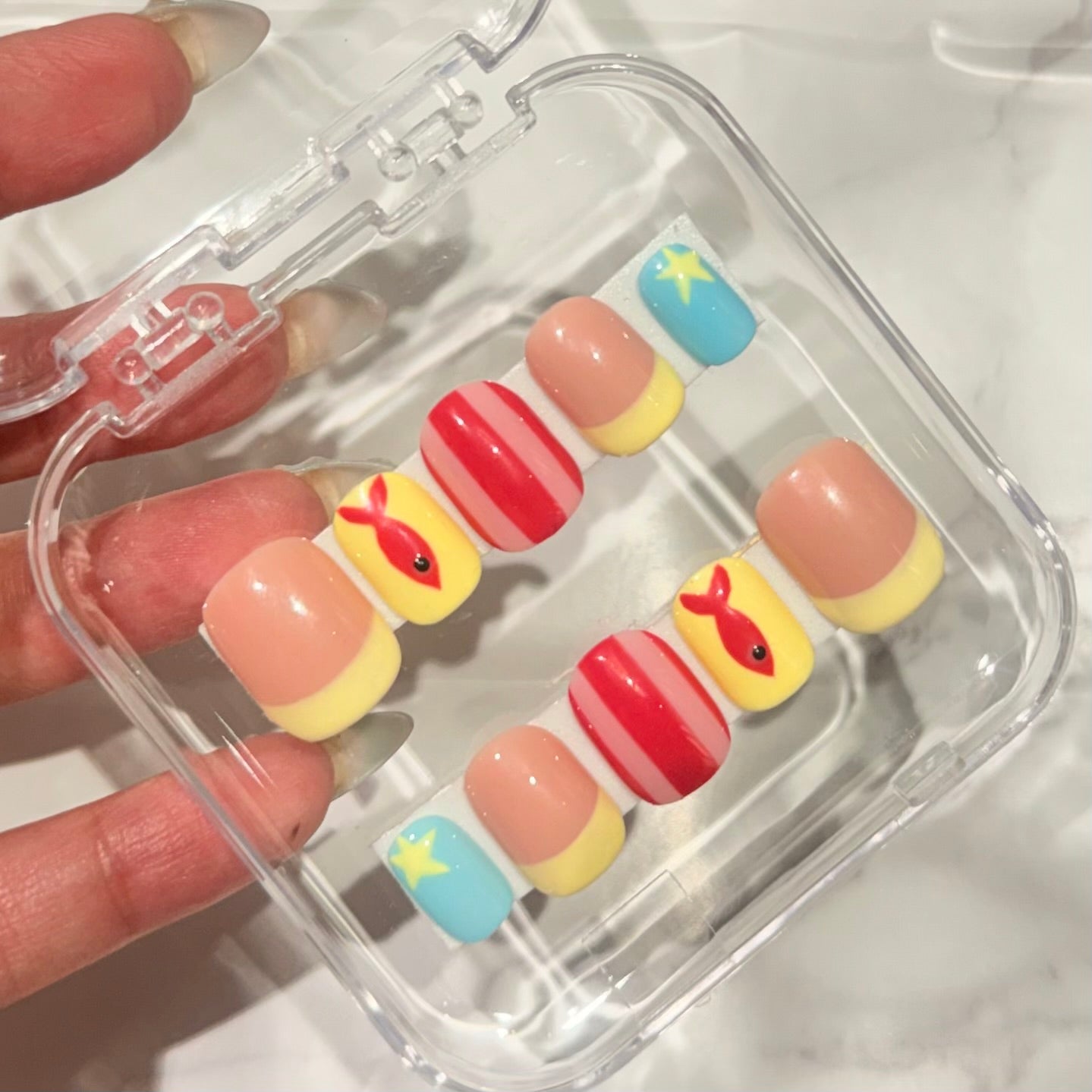 Coastal Carnival Press-On Nails (10 nails)