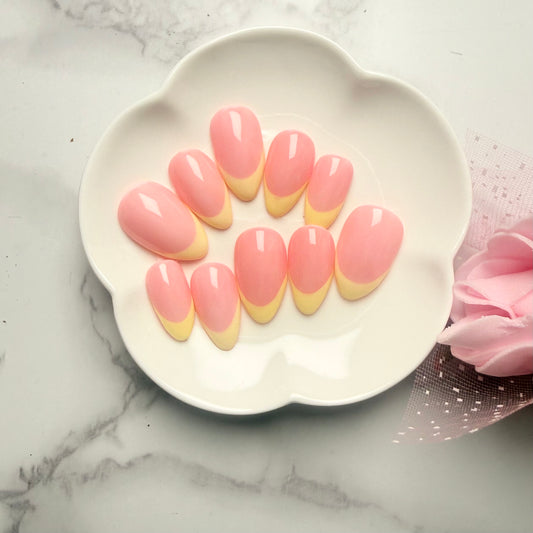 Cotton Blush French Tip Press On Nails (10 nails)