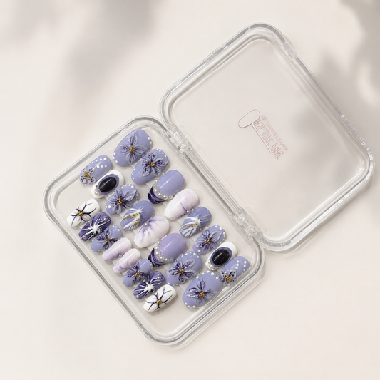 Lavender Bloom - 3D Floral Press - On Nails (Universal)