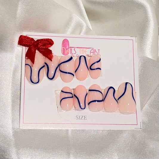 Midnight Swirl Nude Press - On Nails