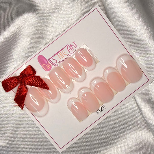 Classic Nude French Tip Press-On Nails – Glossy Salon Look