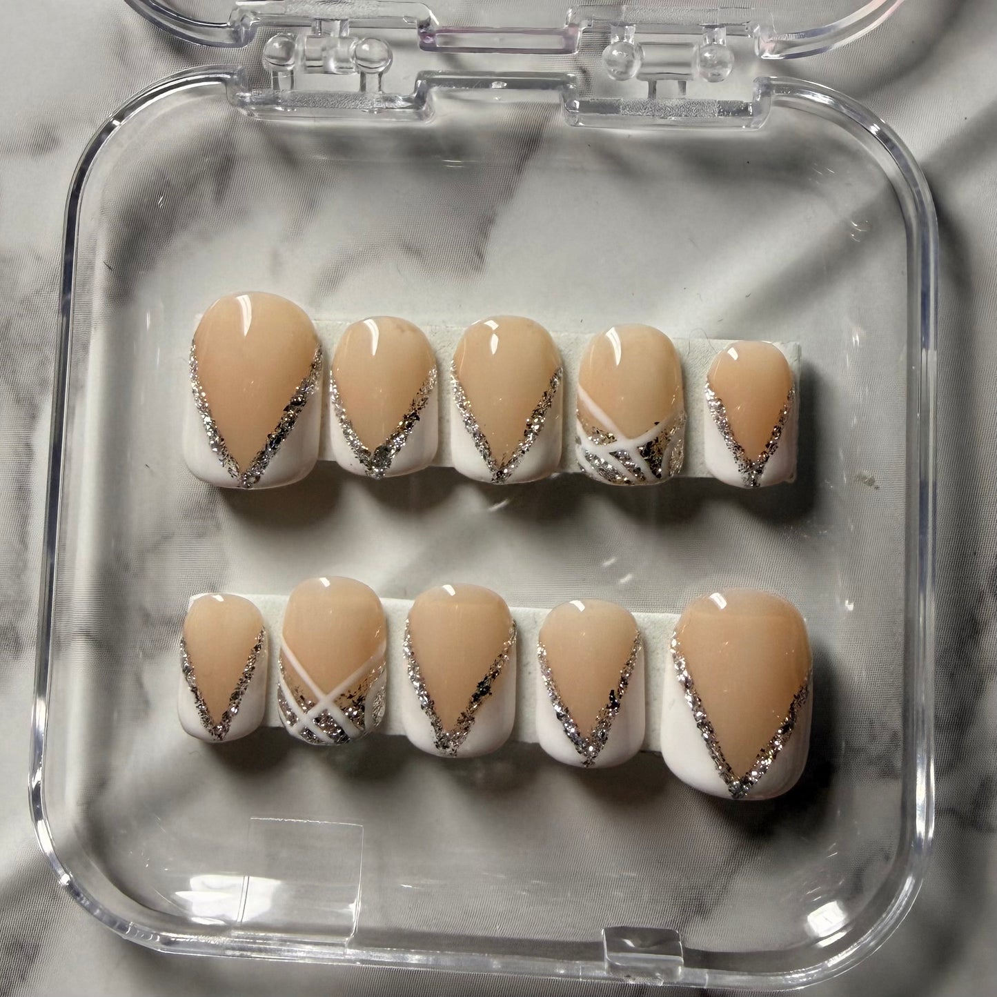 Champagne Swirl Press-On Nails (10 nails)