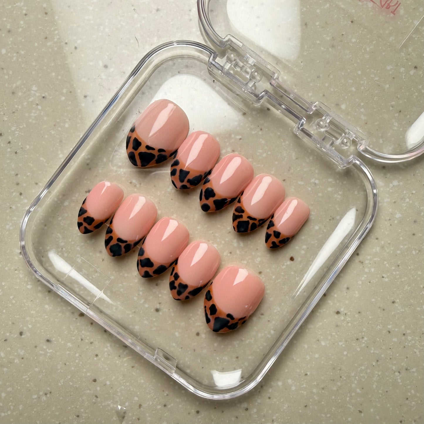 Wild Mocha French Tip Press On Nails (10 nails)