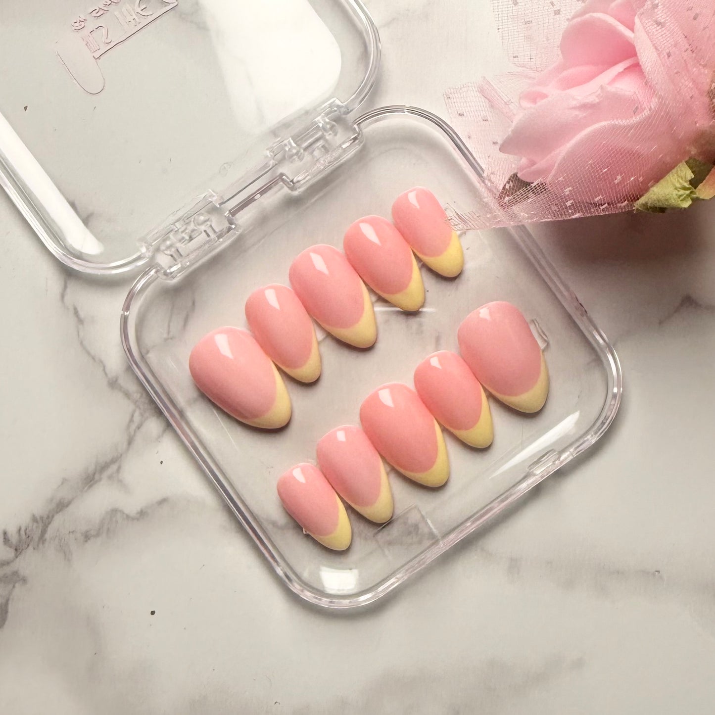 Cotton Blush French Tip Press On Nails (10 nails)