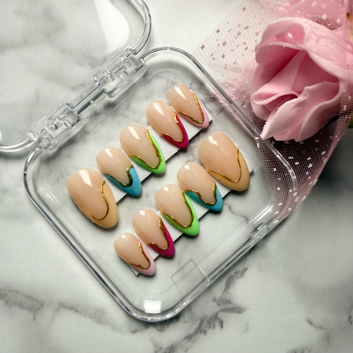 Candy Wave Press On Nails (10 nails)