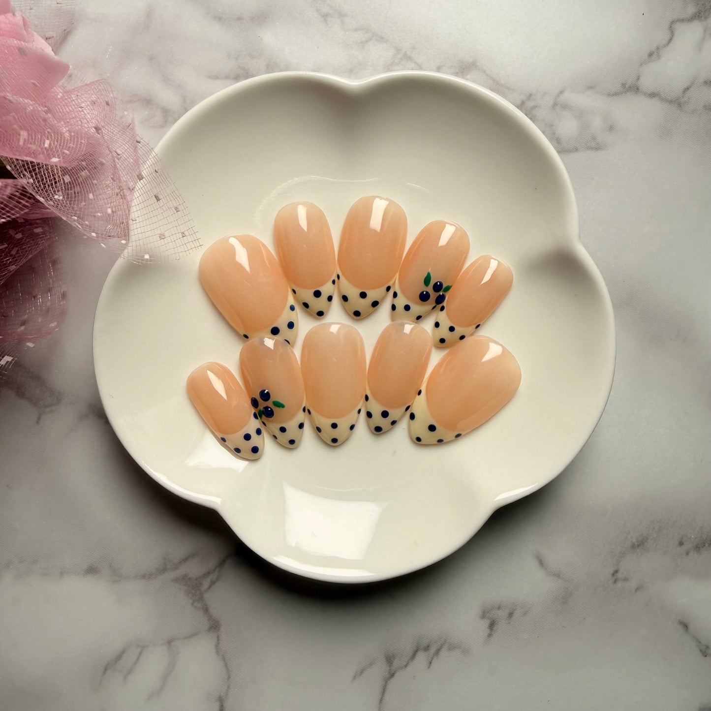 Blueberry Kiss Press On Nails (10 nails)