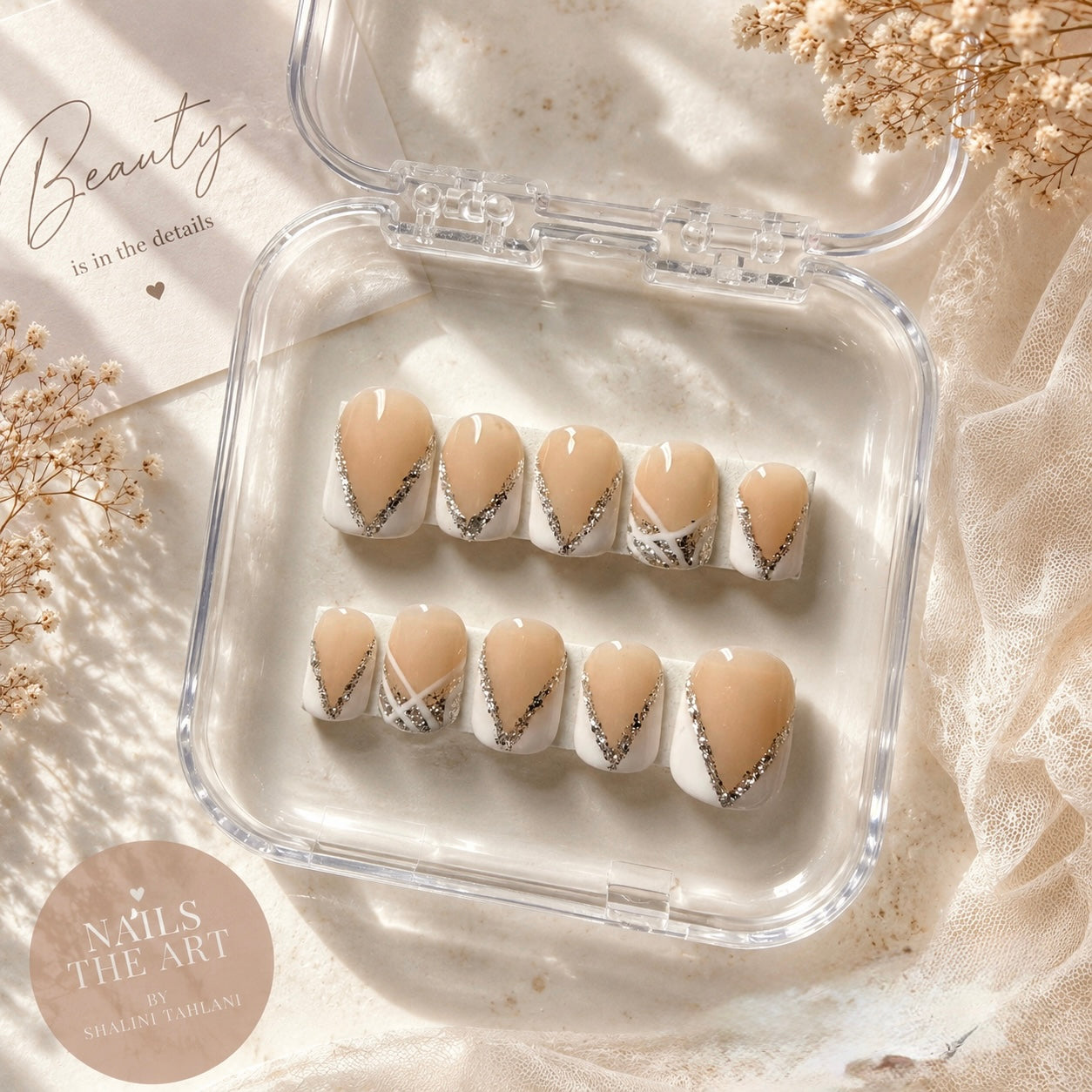 Champagne Swirl Press-On Nails (10 nails)