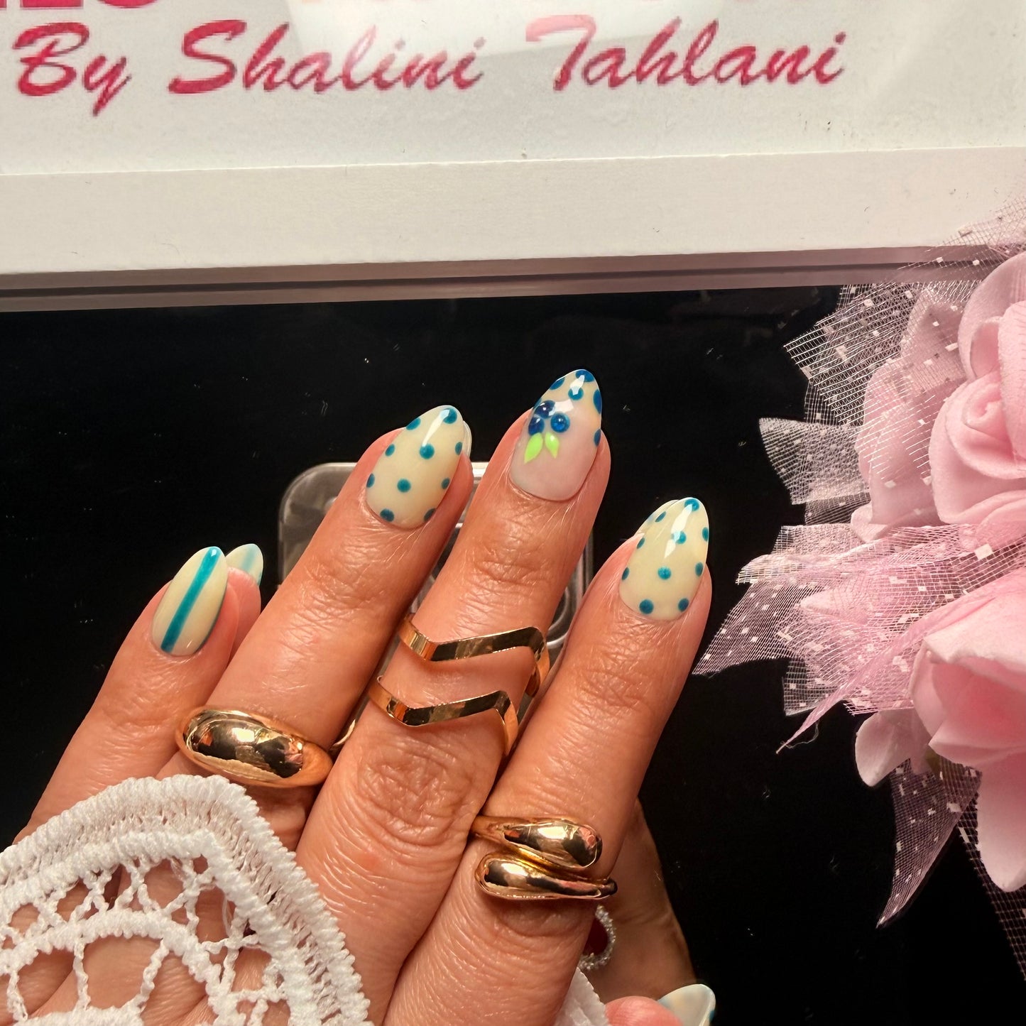 Berry Bliss Nail Set | Cute Pastel Press-On Nails | Handmade Aesthetic 3d Gel Nails (Universal)