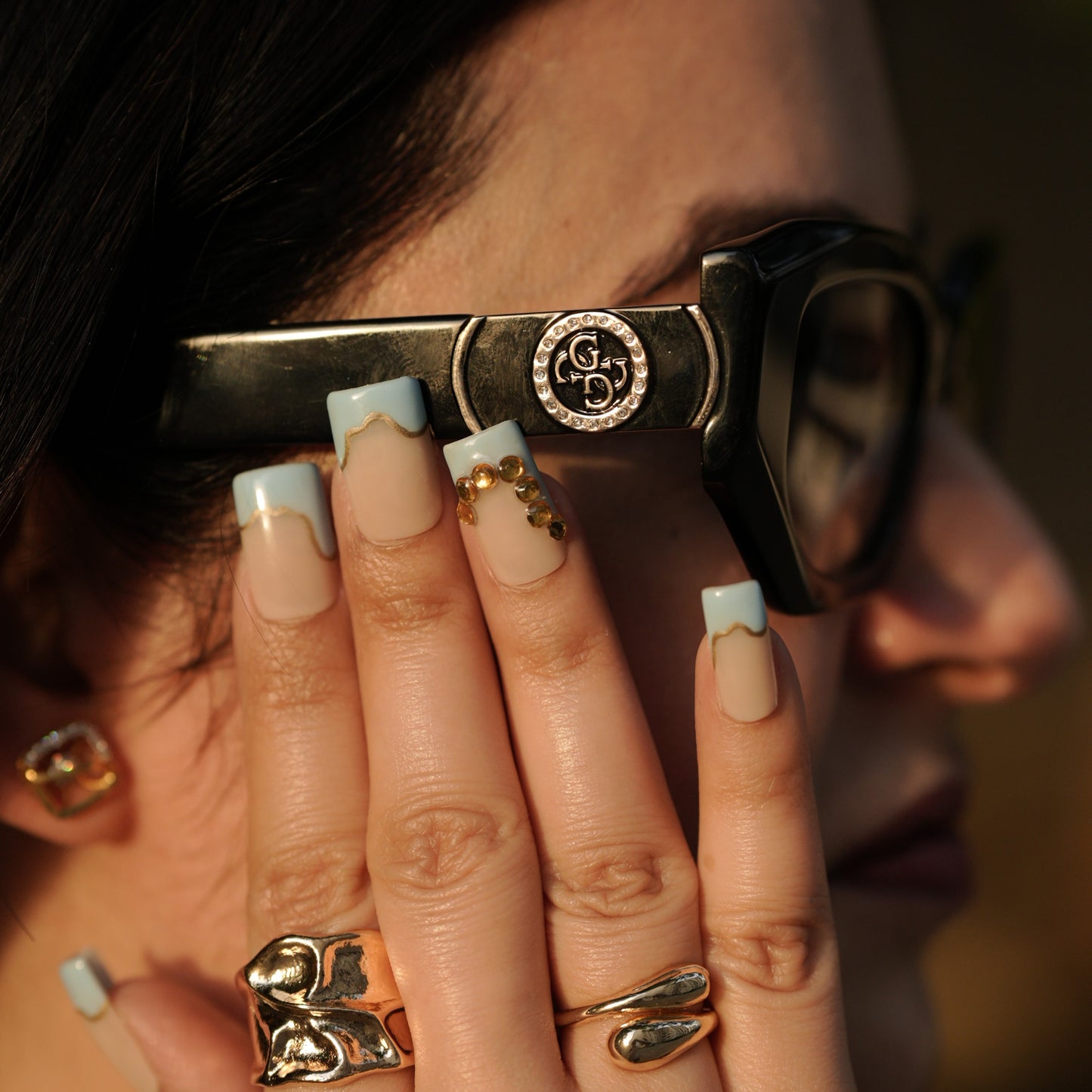 Pastel Blue Minimal Luxe Press-On Nails ( 10 nails )