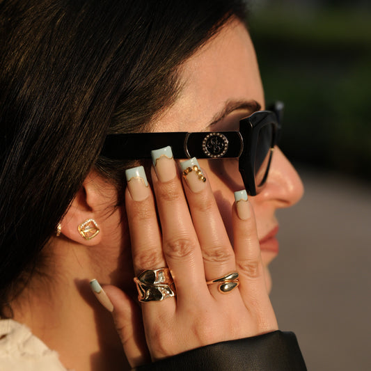 Pastel Blue Minimal Luxe Press-On Nails ( 10 nails )