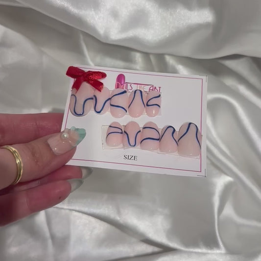 Midnight Swirl Nude Press - On Nails